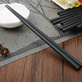 Japanese-style Long Alloy Black Chopsticks