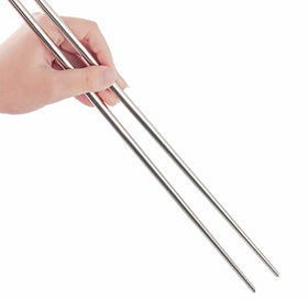 1 Pair Stainless Steel Chopsticks
